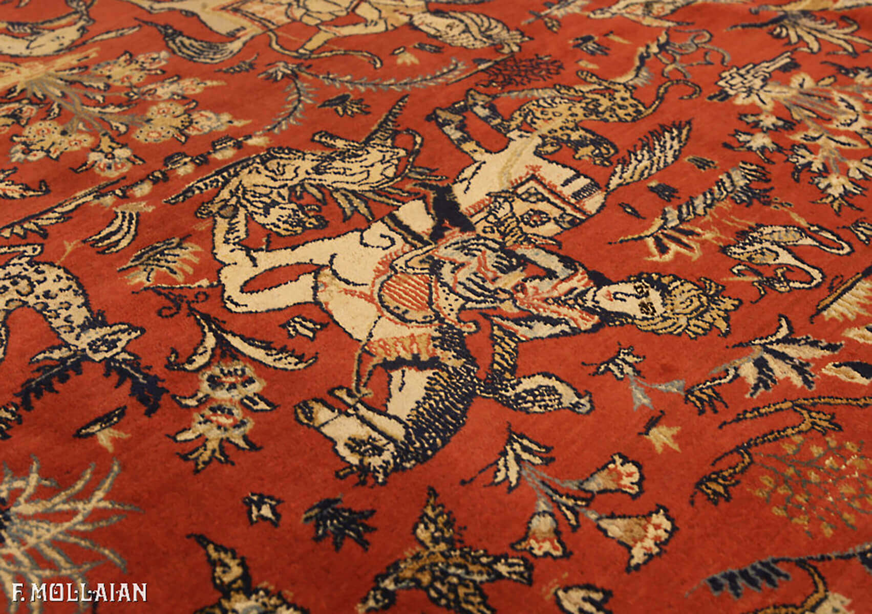 Semi-Antique Persian Tehran Carpet n°:32328993